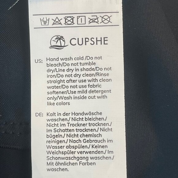 Cupshe Bikini NWT Women XL Black White Striped Twist Front Tie Back High Waist - Picture 7 of 7